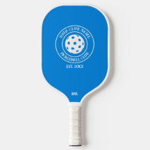 Pagaie Unique Avec Votre Nom De Club Et Bleu Année