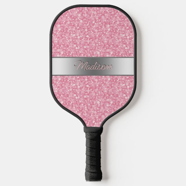 Raquette De Pickleball Paillette rose (Recto)