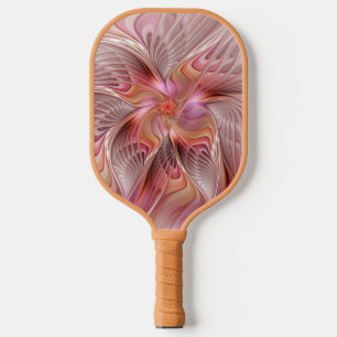 Raquette De Pickleball Papillon Abstrait coloré Imaginaire Fractal Art