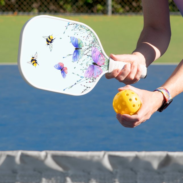 Raquette De Pickleball Papillons et abeilles piloter Pickleball Paddle (Insitu)