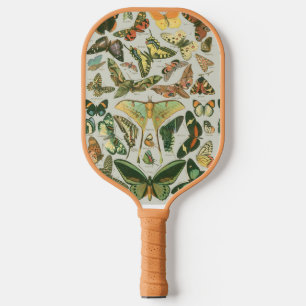 Raquette De Pickleball Papillons Vintages papillons d'antiquités Art
