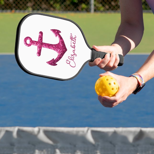 Raquette De Pickleball Parties scintillant rose étincelle Nom de l'Ancre  (Insitu)