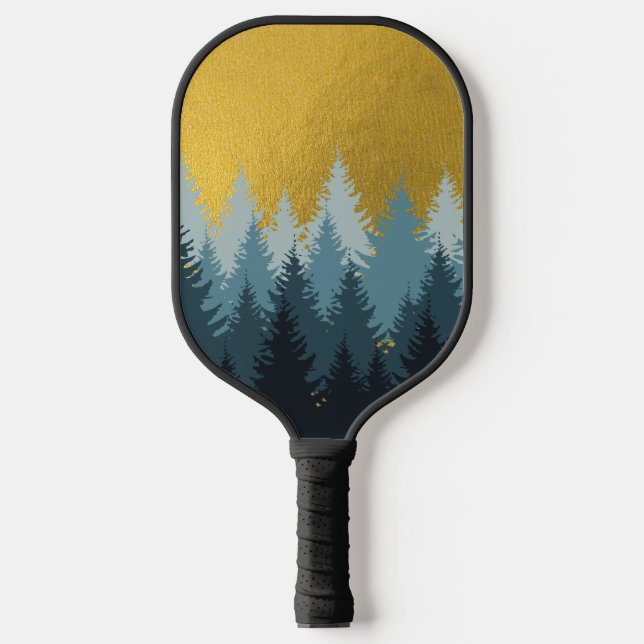 Raquette De Pickleball Paysage d'or des arbres forestiers (Recto)