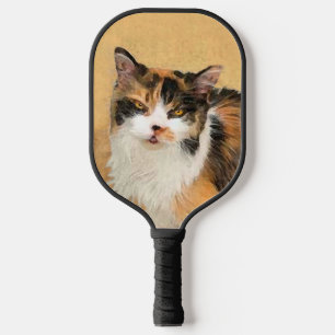 Raquette De Pickleball Peinture de chat Calico - Cute Original Cat Art