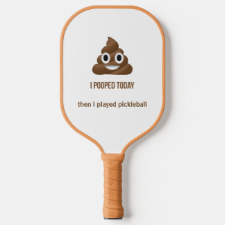 Raquette De Pickleball PersonaIized I Pooped Today Smiling Poo Emoji 