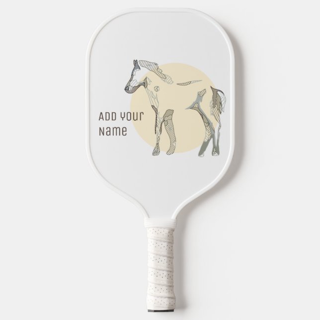 Raquette De Pickleball Personnalisable Foal moderne Minimal Cute Unisex H (Recto)