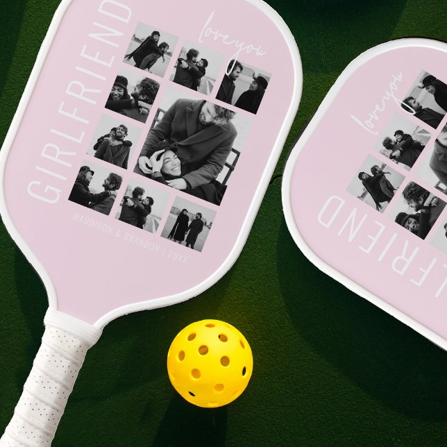 Raquette De Pickleball Petite amie | Vous aimez | Collage de photos (Créateur téléchargé)