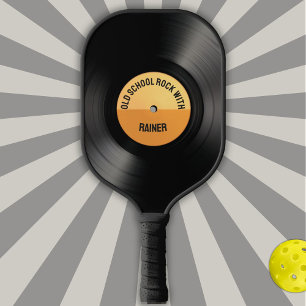 Raquette De Pickleball Phonographe du disque de vinyle noir de la vieille