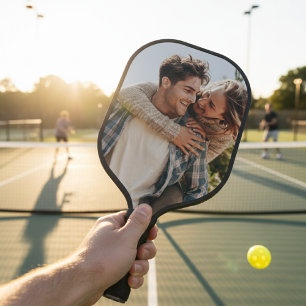 Raquette De Pickleball Photo de couple sur votre propre image double face