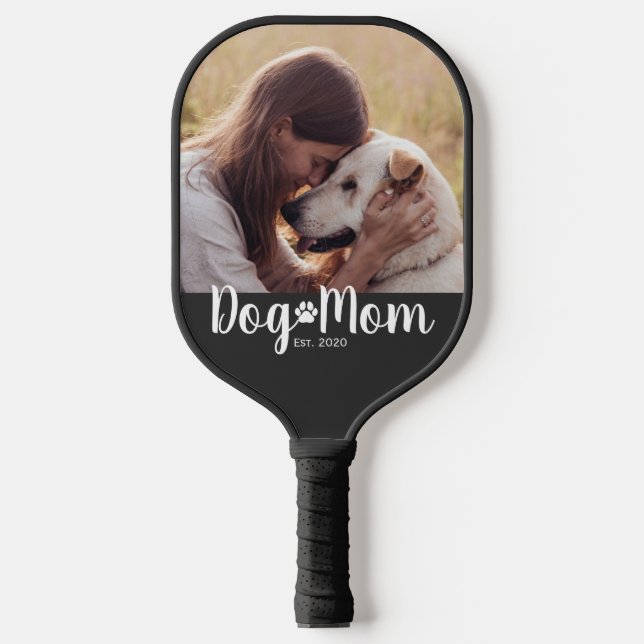 Raquette De Pickleball Photo de Script de Maman de Chien Établie (Recto)