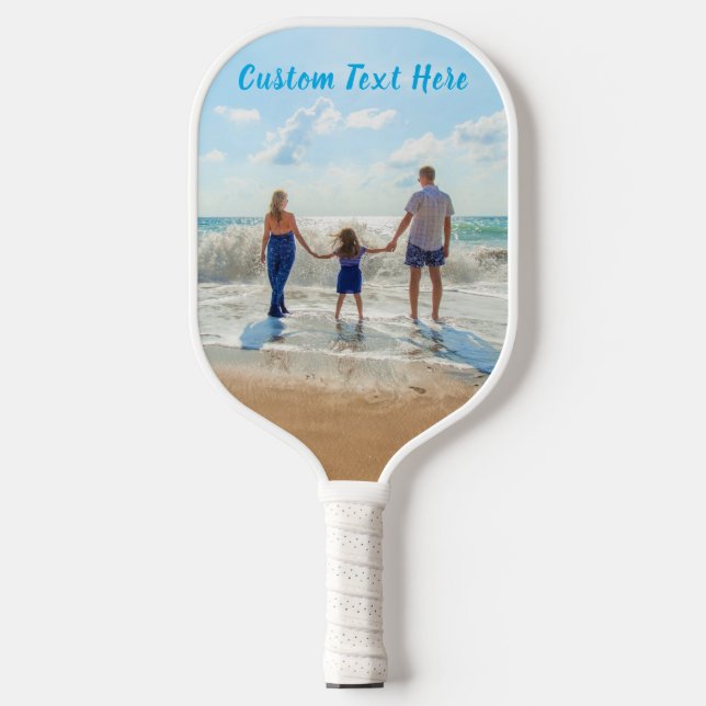 Raquette De Pickleball Photo personnalisée Texte Pickleball Paddle Vos ph (Recto)
