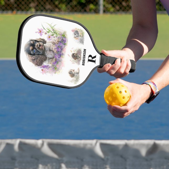 Raquette De Pickleball Photos de collège personnalisées Monogramme & nom  (Insitu)