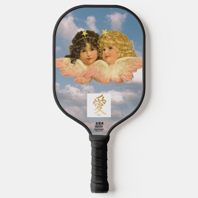RAQUETTE DE PICKLEBALL PICKLE BALL PADLE CONCEPTION PERSONNALISÉE ANGE VI (Recto)