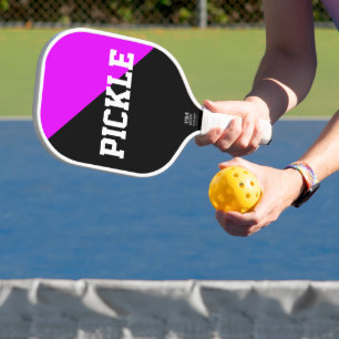 Raquette De Pickleball PICKLE Tropical Pink Black Diagonal Bloc de couleu