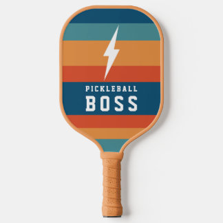 Raquette De Pickleball Pickleball Boss Lightning Bolt Retro Stripes Nom