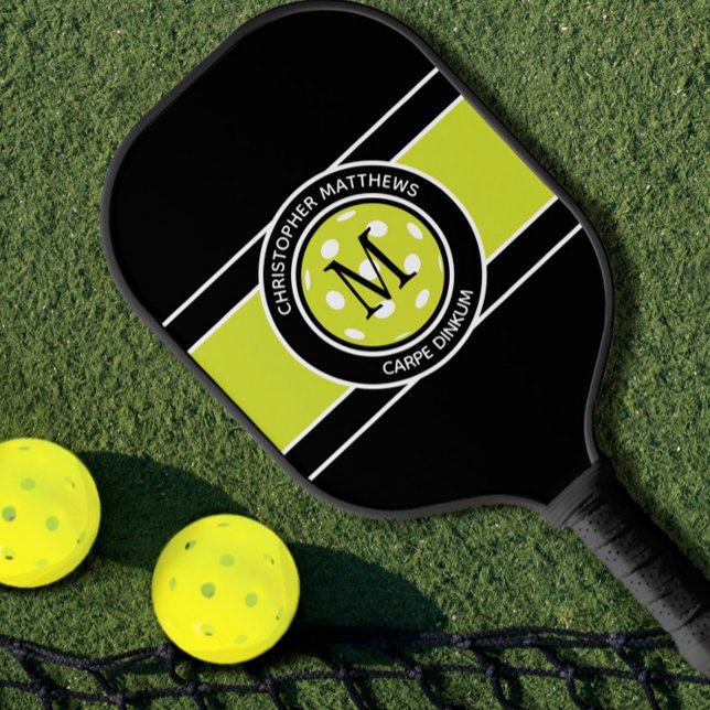 Raquette De Pickleball Pickleball Carpe Dinkum Nom du devis initial Noir (Créateur téléchargé)