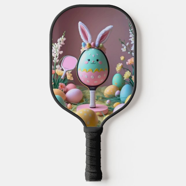 Raquette De Pickleball Pickleball de Pâques - Bunny & Egg Paddle Design (Recto)