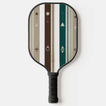 Pickleball moderne céleste à trois bandes vertical
