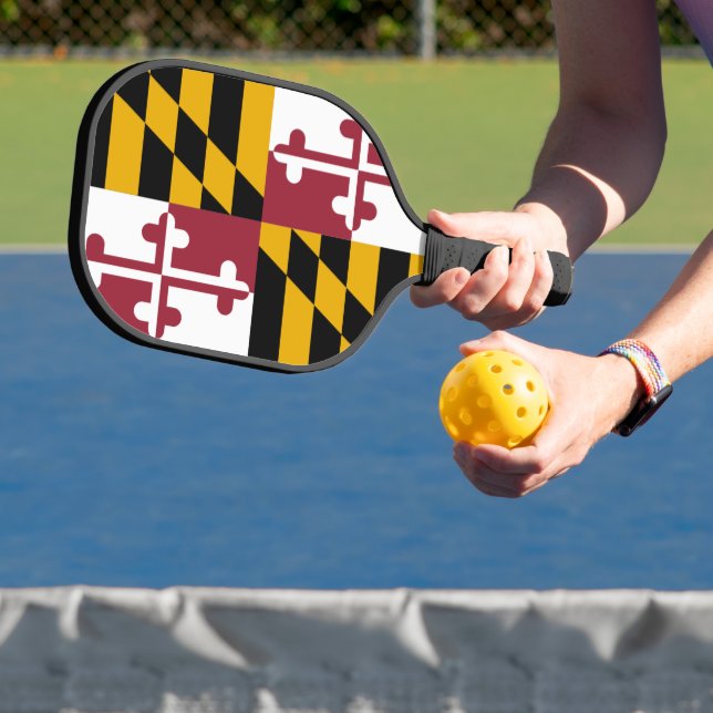 Raquette De Pickleball Pickleball Paddle avec drapeau du Maryland, USA (Insitu)