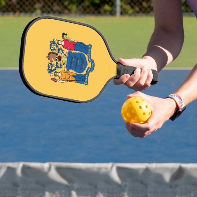 Raquette De Pickleball Pickleball Paddle avec drapeau du New Jersey, USA (Insitu)