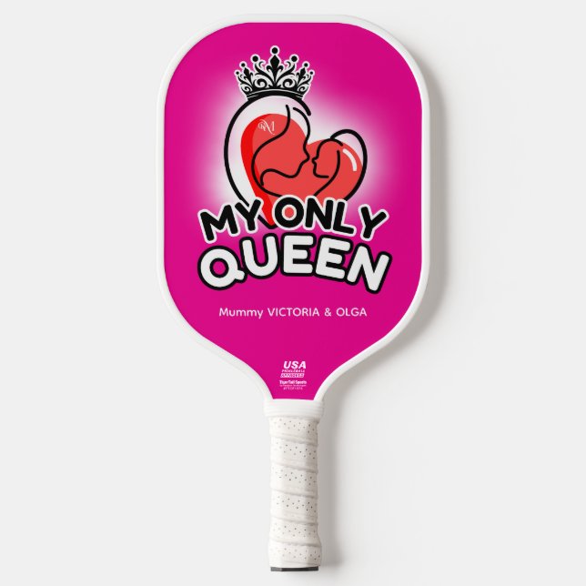 Raquette De Pickleball Pickleball Paddle : My Only Queen (fuchsia/rose) (Recto)