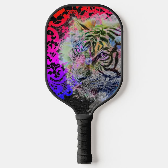 Raquette De Pickleball Pickleball Paddle TIGER LACE ET UN HUMMINGBIRD (Recto)