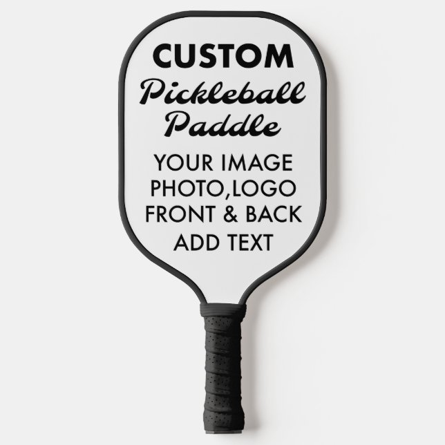 Raquette De Pickleball PICKLEBALL personnalisé Blanc, NOIR (Recto)