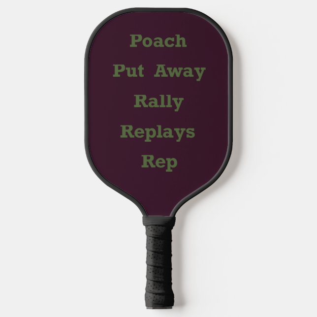 Raquette De Pickleball Pickleball Phrases Discours Et Mots (Recto)