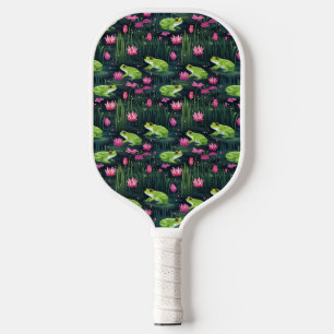 Raquette De Pickleball Pickleball Preppy Paddle Frogs en rose et vert