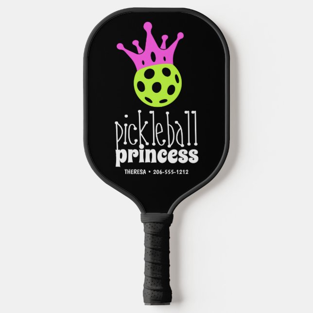 Raquette De Pickleball Pickleball Princess Bright Neon Personnalisé (Recto)