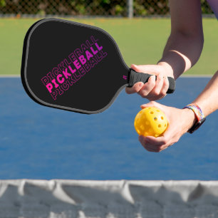 Raquette De Pickleball Pickleball rose et violet sur noir