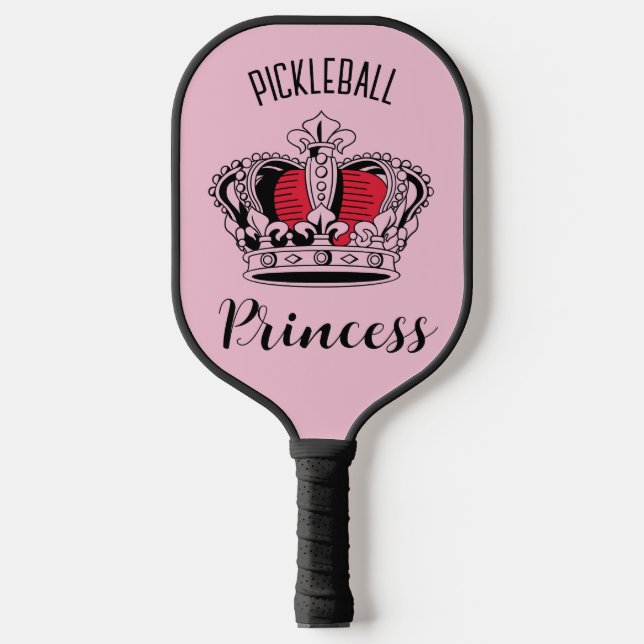 Raquette De Pickleball Pickleball rose princesse Couronne personnalisée (Recto)