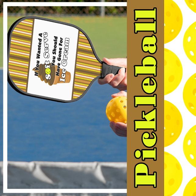 Raquette De Pickleball Pickleball Soft Serve ? Crème glacée au chocolat (Pickleball Soft Serve? Chocolate Ice Cream Pickleball Paddle)