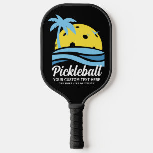 Raquette De Pickleball Pickleball tropical palmiers Sun Ajouter Texte per