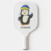 Pingouin en bleu et jaune Nom du Casquette d'hiver