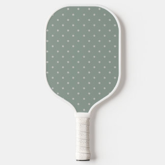 Raquette De Pickleball Points de polka Vert menthe et motif à pois gris c