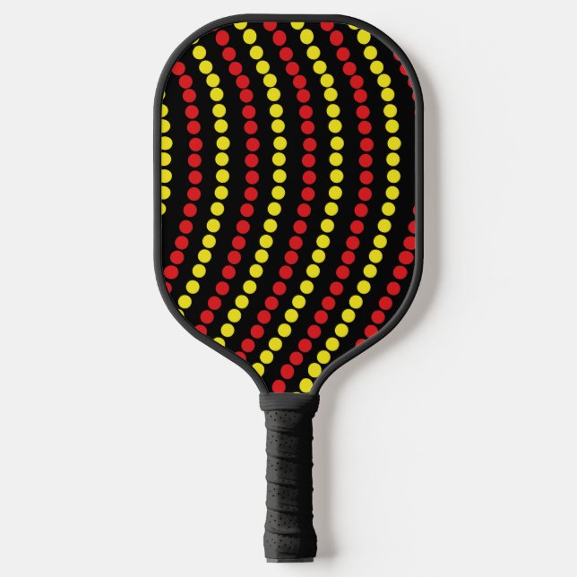 Raquette De Pickleball Points rouges et jaunes Cool (Recto)