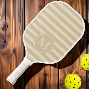 Raquette De Pickleball Polo rayé dune de sable monogramme milieu du siècl