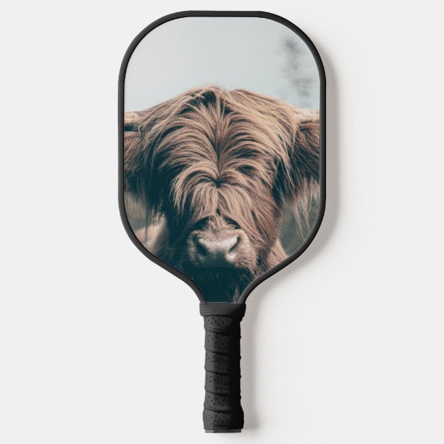 Raquette De Pickleball Portrait de vache Highland (Recto)