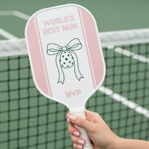 Raquette De Pickleball Prépa Coquette Meilleure Maman du Monde Monogramme