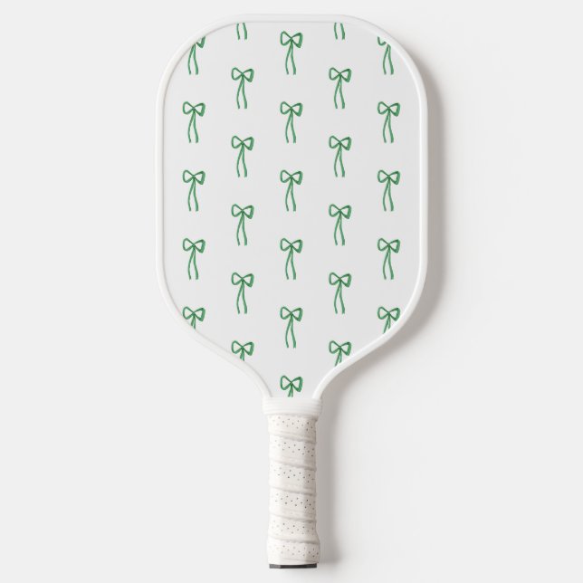 Raquette De Pickleball Préppy Green Bows pour mai ou Saint Patrick (Recto)
