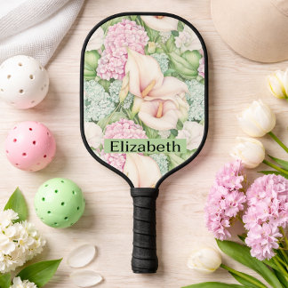 Raquette De Pickleball Pretty Pastel Calla Lily Personalized