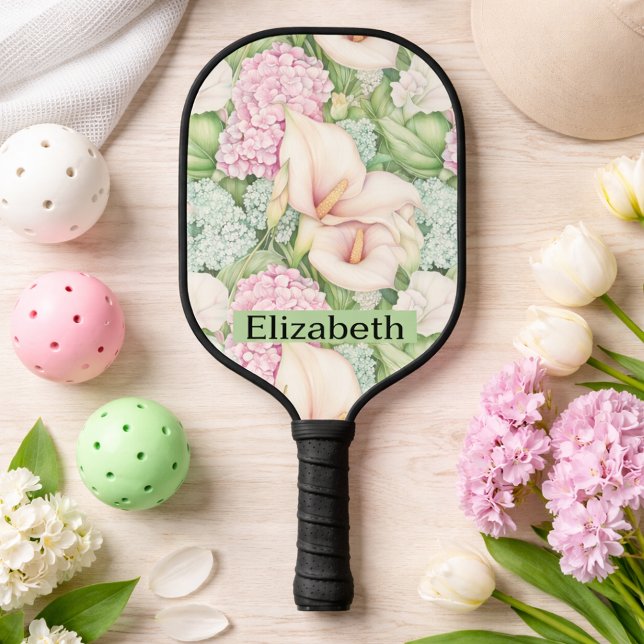 Raquette De Pickleball Pretty Pastel Calla Lily Personalized (Créateur téléchargé)