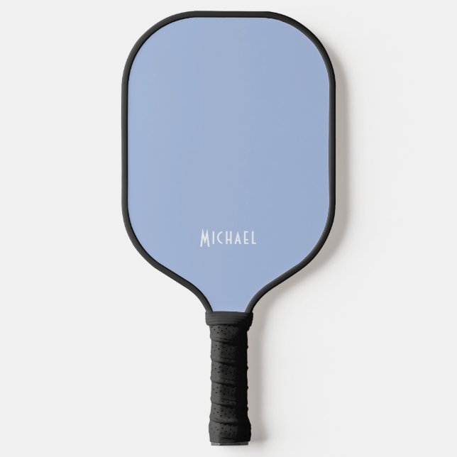 Raquette De Pickleball Professionnel Simple Nom Moderne Bleu Bleu Blanc (Recto)