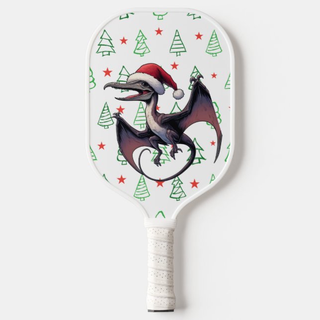 Raquette De Pickleball Pterodactyle de Noël (Recto)