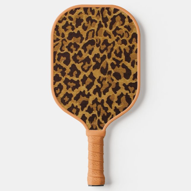 Raquette De Pickleball RAB Rockabilly Empreinte de léopard Brown Gold (Recto)