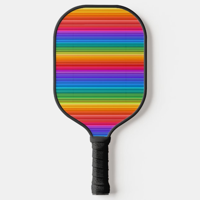 Raquette De Pickleball Rainbow Stripes Design Pickleball Paddle (Recto)