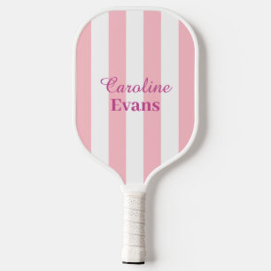 Raquette De Pickleball Rayé de rose et de blanc
