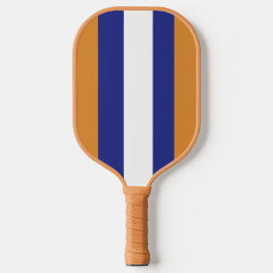 Raquette De Pickleball rayures Brown, bleu marine et blanches