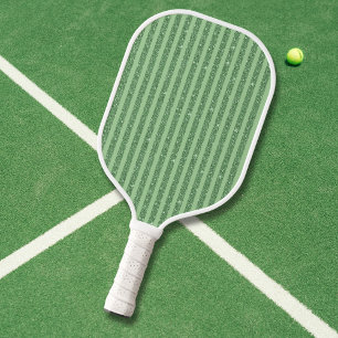 Raquette De Pickleball Rayures verticales simples de couleur vert forêt p